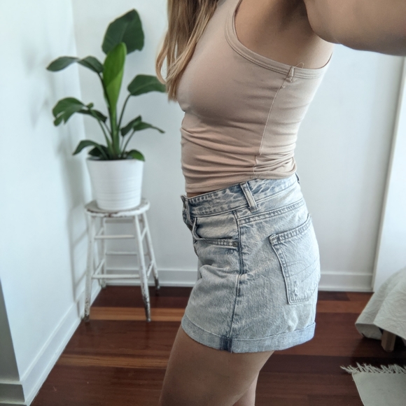AE Mom button-up Jean Shorts (US-4) - Picture 9 of 10